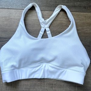 Zyia white polka adjustable strap bra